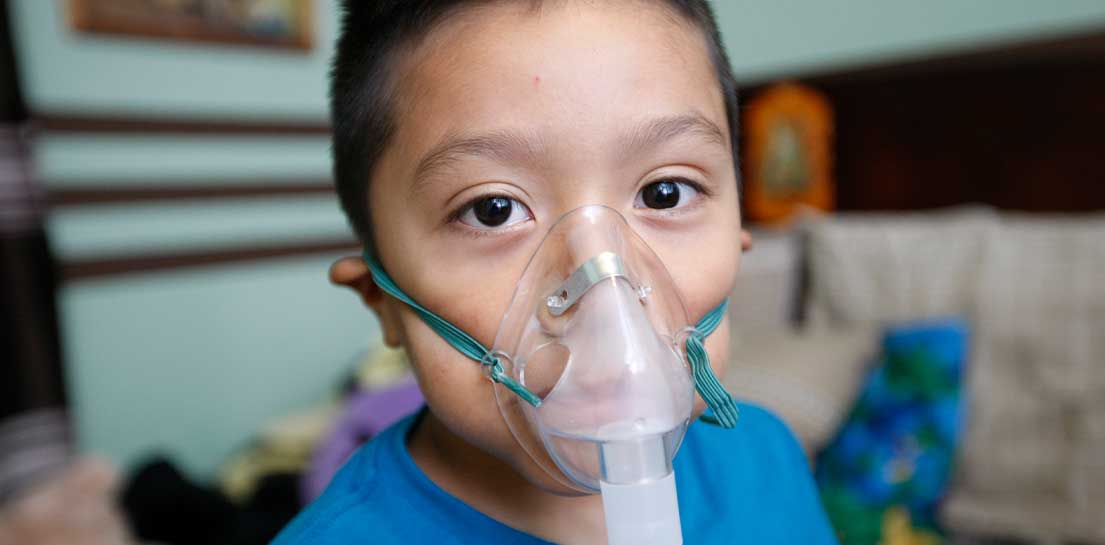 Patient using medical supplies